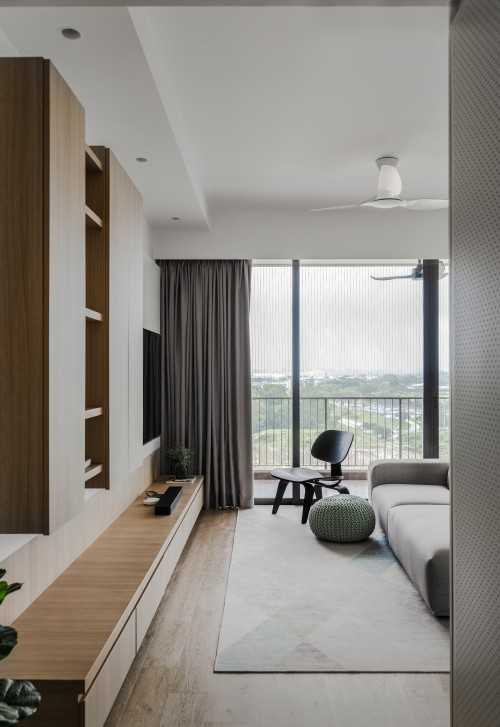 Scandinavian Living Room at Skypark Residences