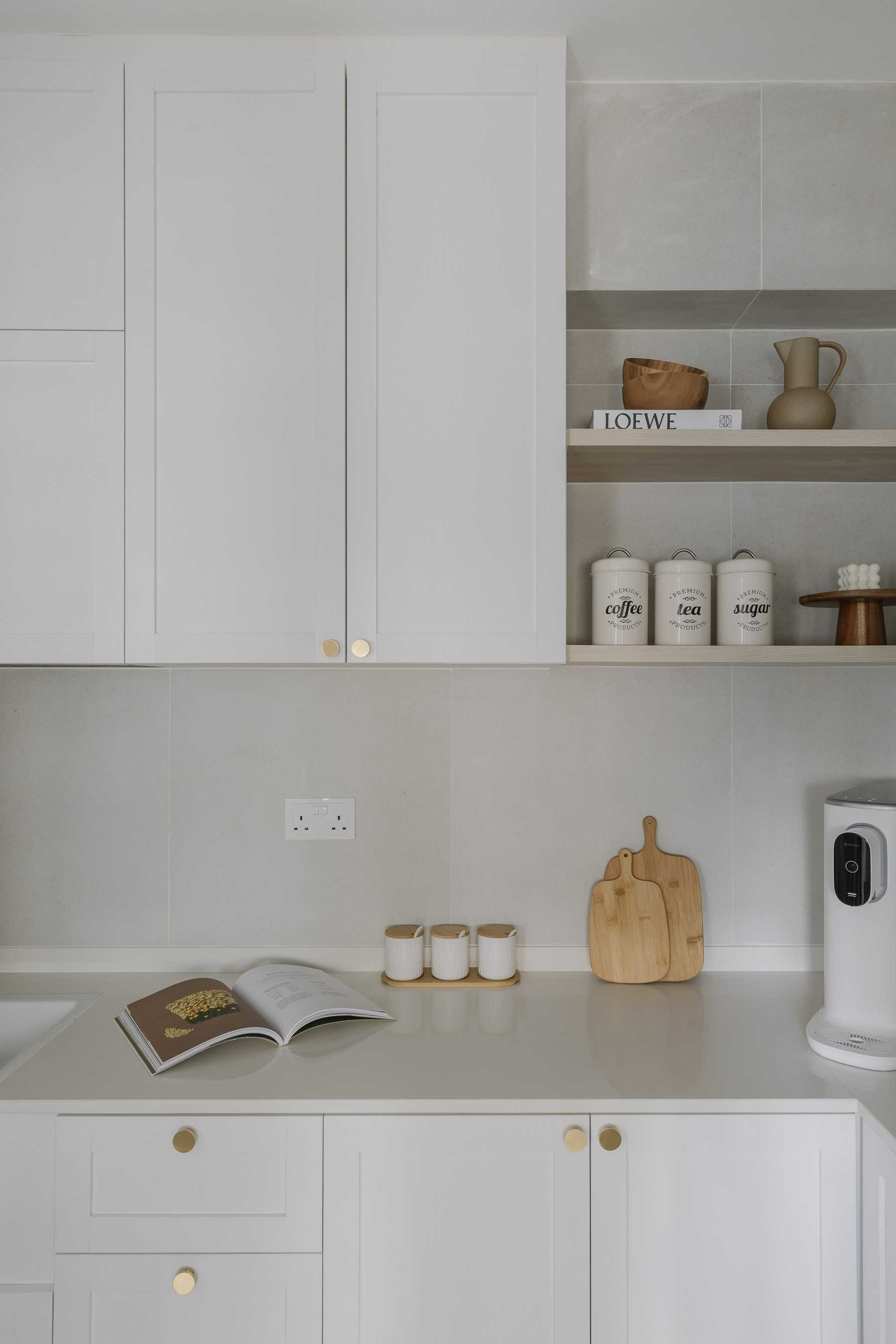 Scandinavian Kitchen with Countertop and Kitchen Island