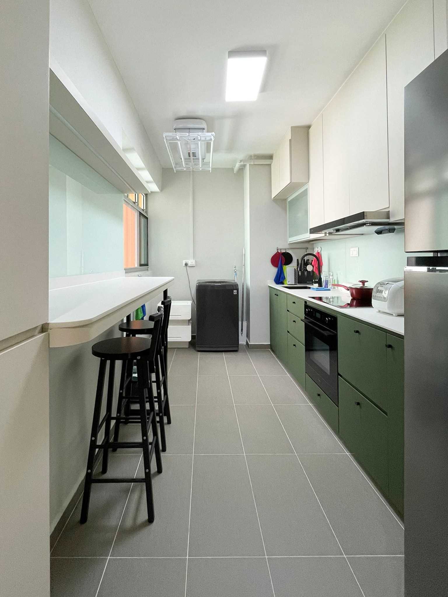 Scandinavian Kitchen with Kitchen Window and Kitchen Accessories