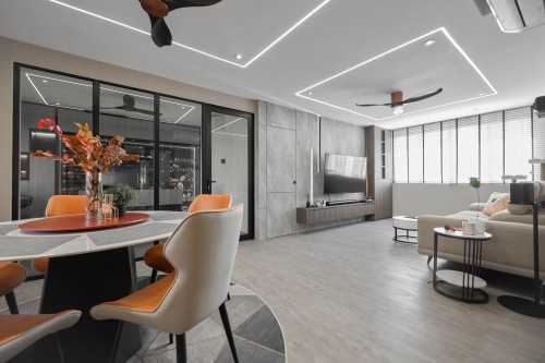 Contemporary Living Room at Tampines Street 24