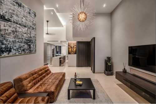 Contemporary Living Room at Shelford Road, Singapore