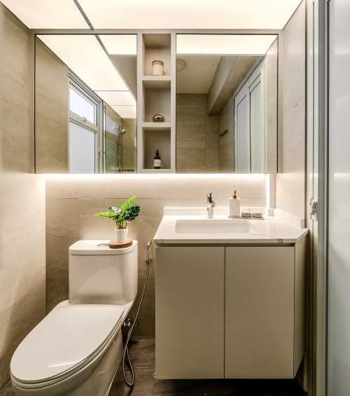 Modern Bathroom at Tampines Ave 2, Singapore