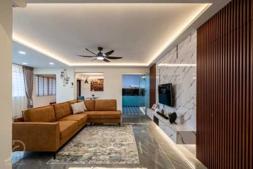 Modern Living Room at Choa Chu Kang | 552 Choa Chu Kang