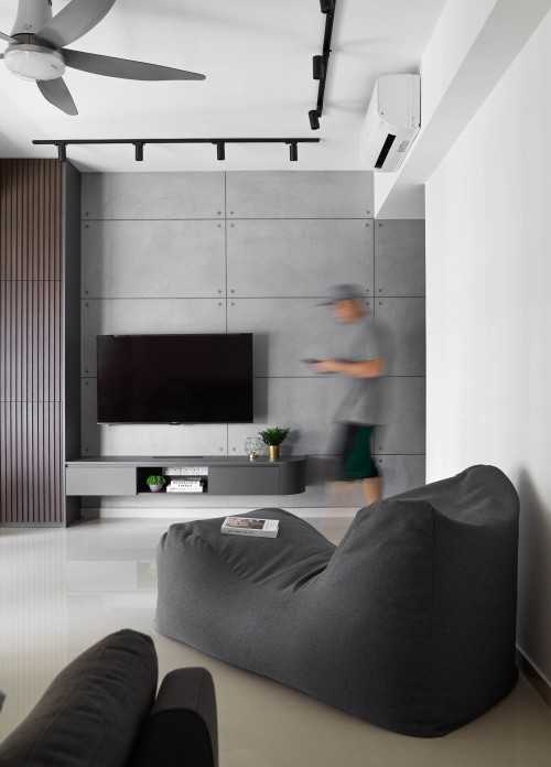 Contemporary Living Room at Bartley Residences