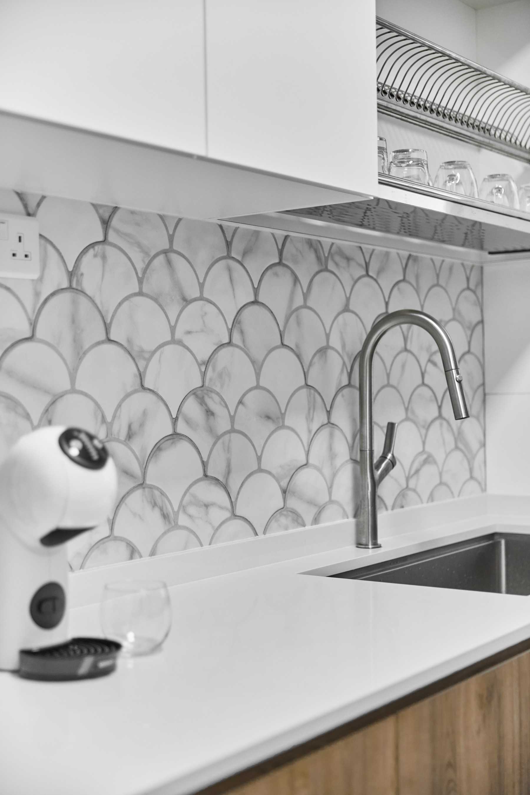 Contemporary Kitchen with Countertop and Storage Cabinets