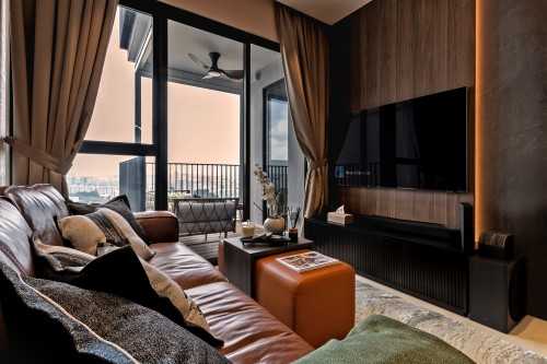 Contemporary Living Room at Sky Vue