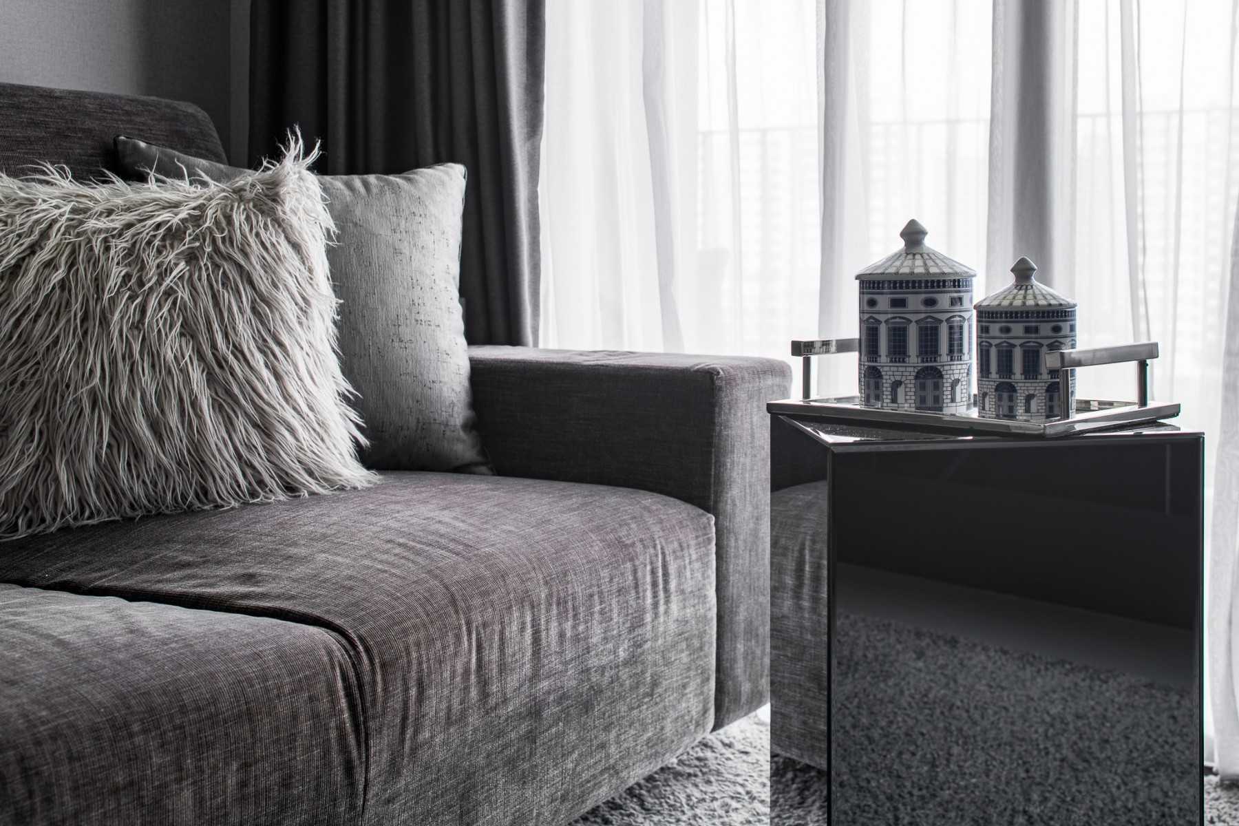 Modern Living Room with Feature Wall and Sofa