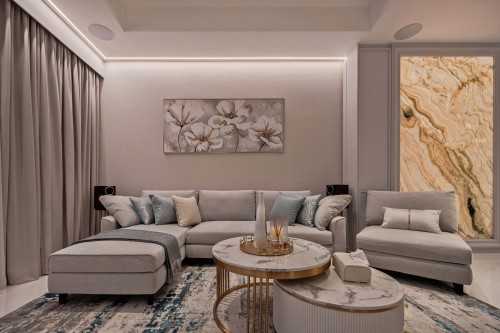 Modern Living Room at Hillcrest Villa