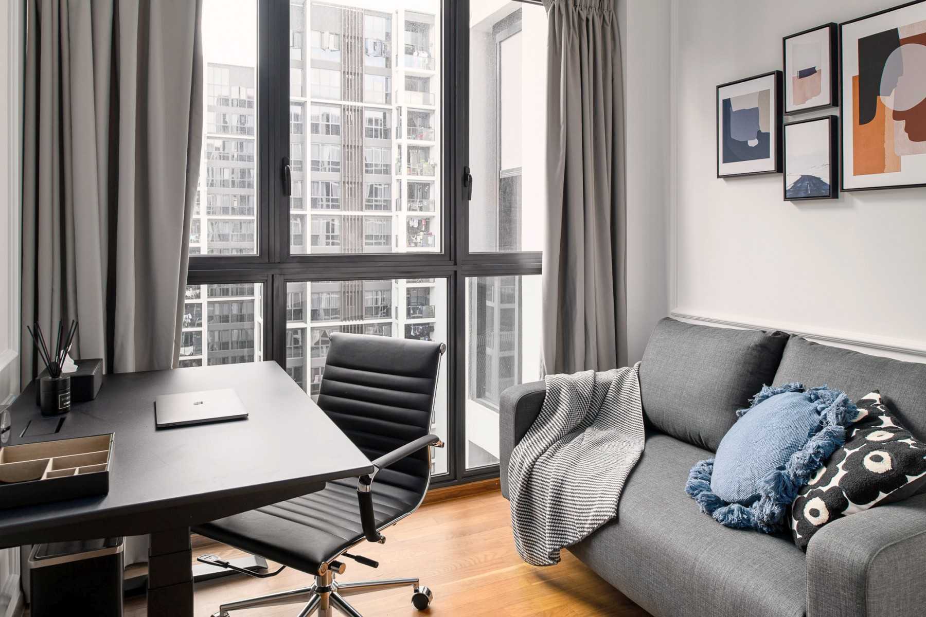 Modern Study with Desk and Desk Chairs
