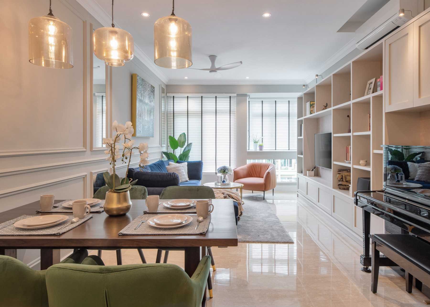 Modern Living Room with TV Console and Sofa