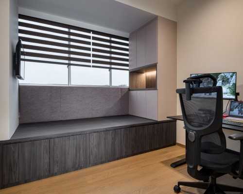 Contemporary Bedroom at The parc condominium