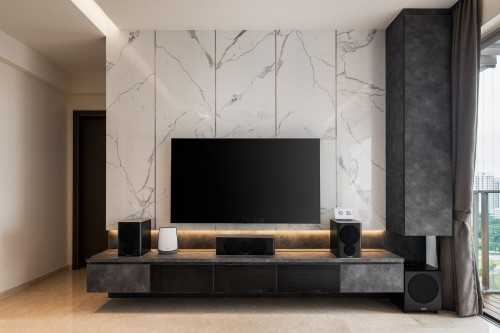 Contemporary Living Room at The parc condominium