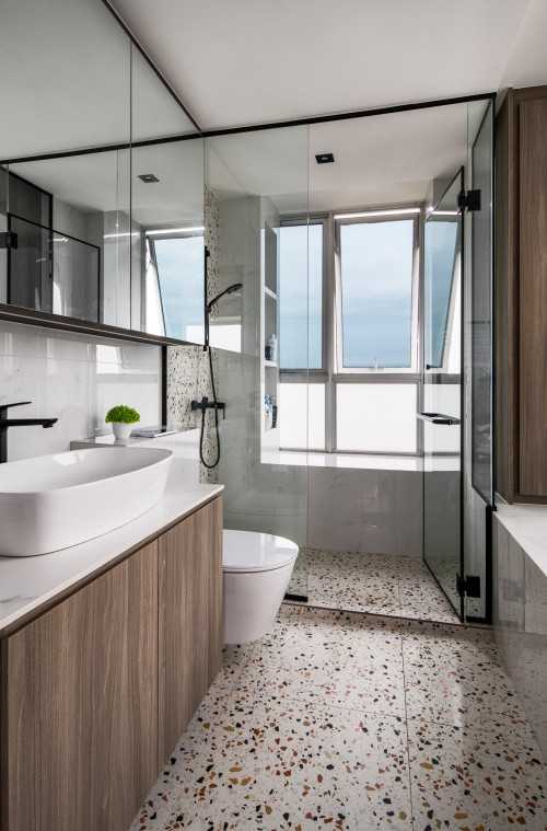 Contemporary Bathroom at The parc condominium
