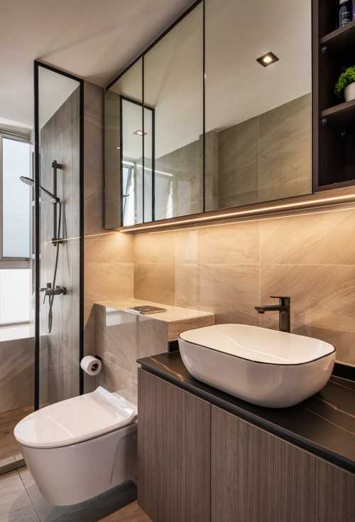 Contemporary Bathroom at The parc condominium