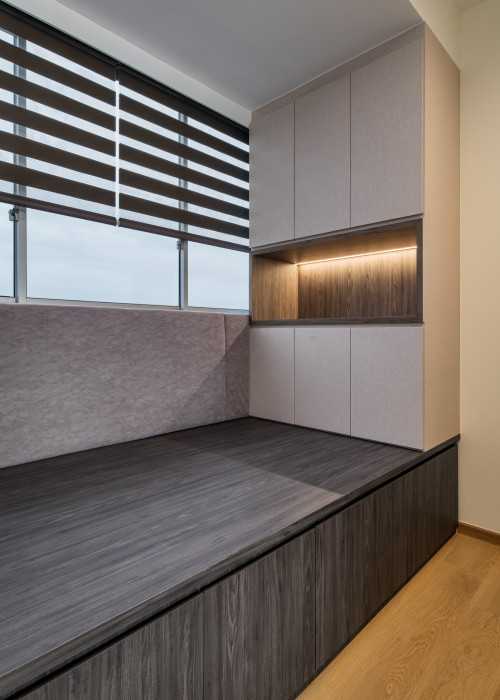 Contemporary Bedroom at The parc condominium