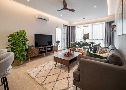 Modern Living Room at Spring Bloom