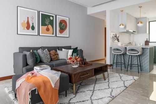 Modern Living Room at Spring Bloom