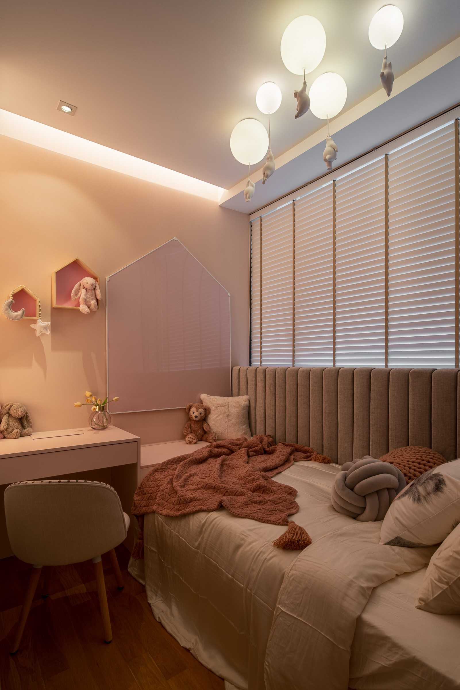 Modern Kids Room with Built-in Bed and Children's Storage