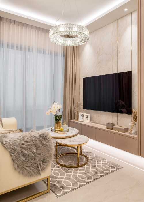 Modern Living Room at Forest Woods