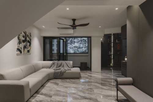 Modern Living Room at 144 Lorong Ah Soo
