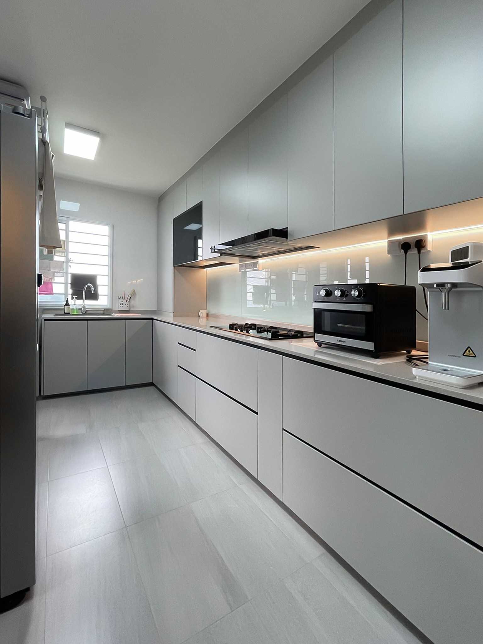 Scandinavian Kitchen with Kitchen Window and Kitchen Accessories