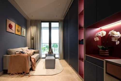 Contemporary Living Room at Park Place Residences