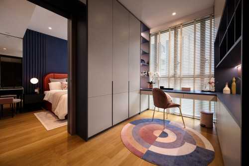 Contemporary Walk-in Wardrobe at Park Place Residences