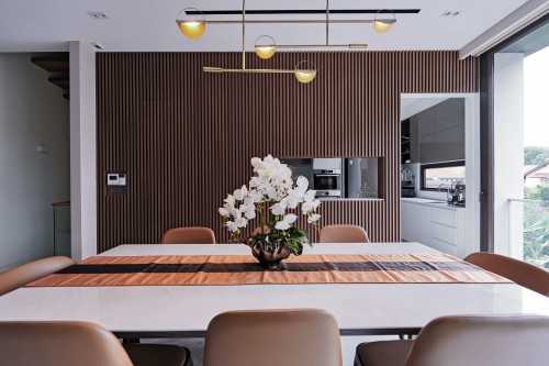 Contemporary Dining Room at Cayman Residences