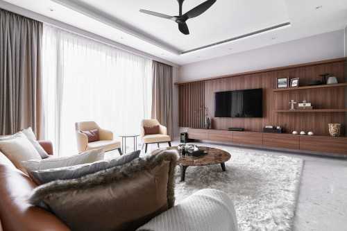 Contemporary Living Room at Cayman Residences