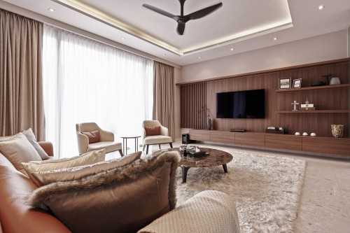 Contemporary Living Room at Cayman Residences