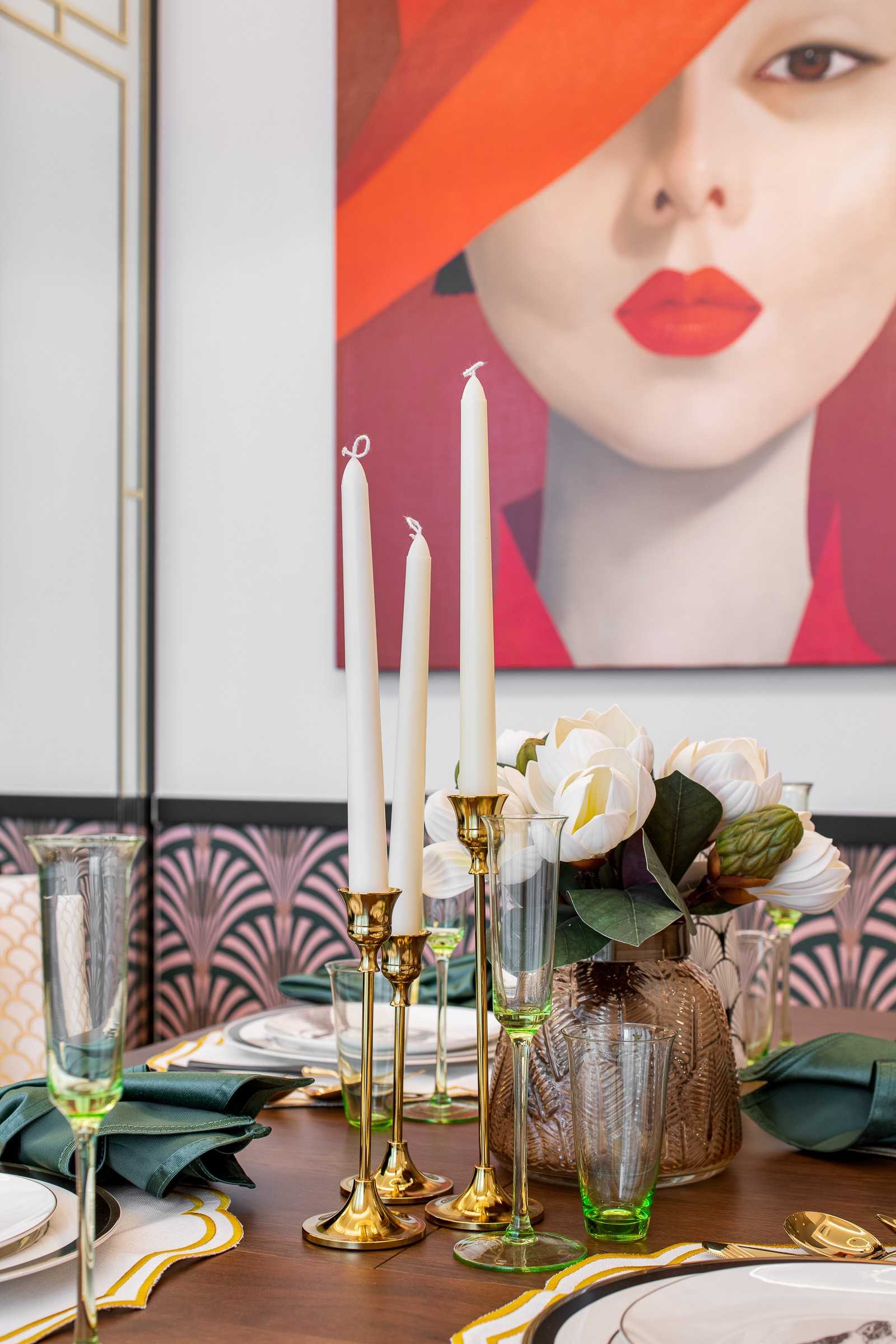 Eclectic Dining Room with Dining Table and Dining Chairs