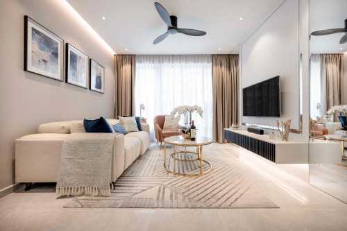 Modern Living Room at Kovan Melody