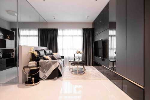 Contemporary Living Room at Tampines GreenWeave