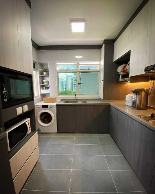 Transitional Kitchen at Blk 103C Edgefield