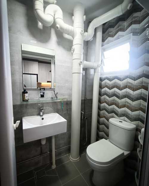 Transitional Bathroom at Blk 103C Edgefield