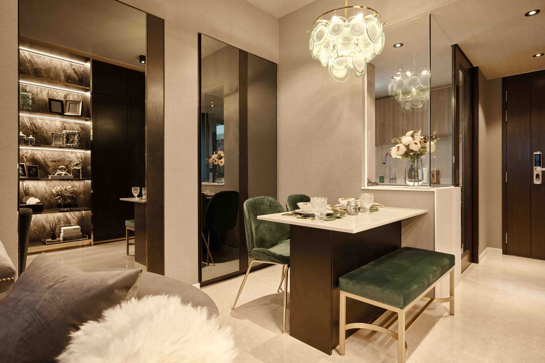 Eclectic Dining Room with Dining Table and Dining Chairs