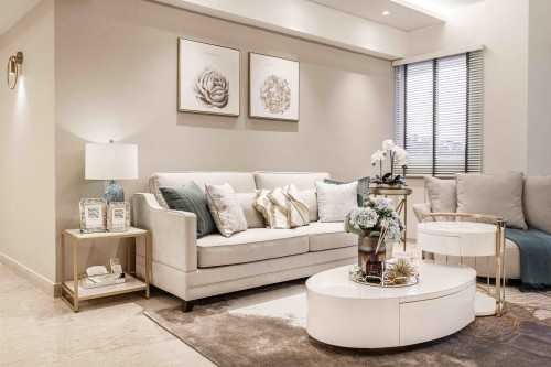 Transitional Living Room at Clementi Park