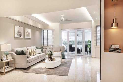Transitional Living Room at Clementi Park