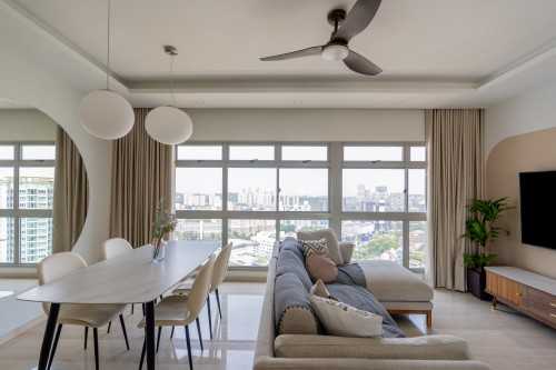 Minimalist Living Room at Strathmore Avenue