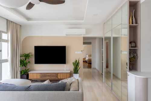 Minimalist Living Room at Strathmore Avenue