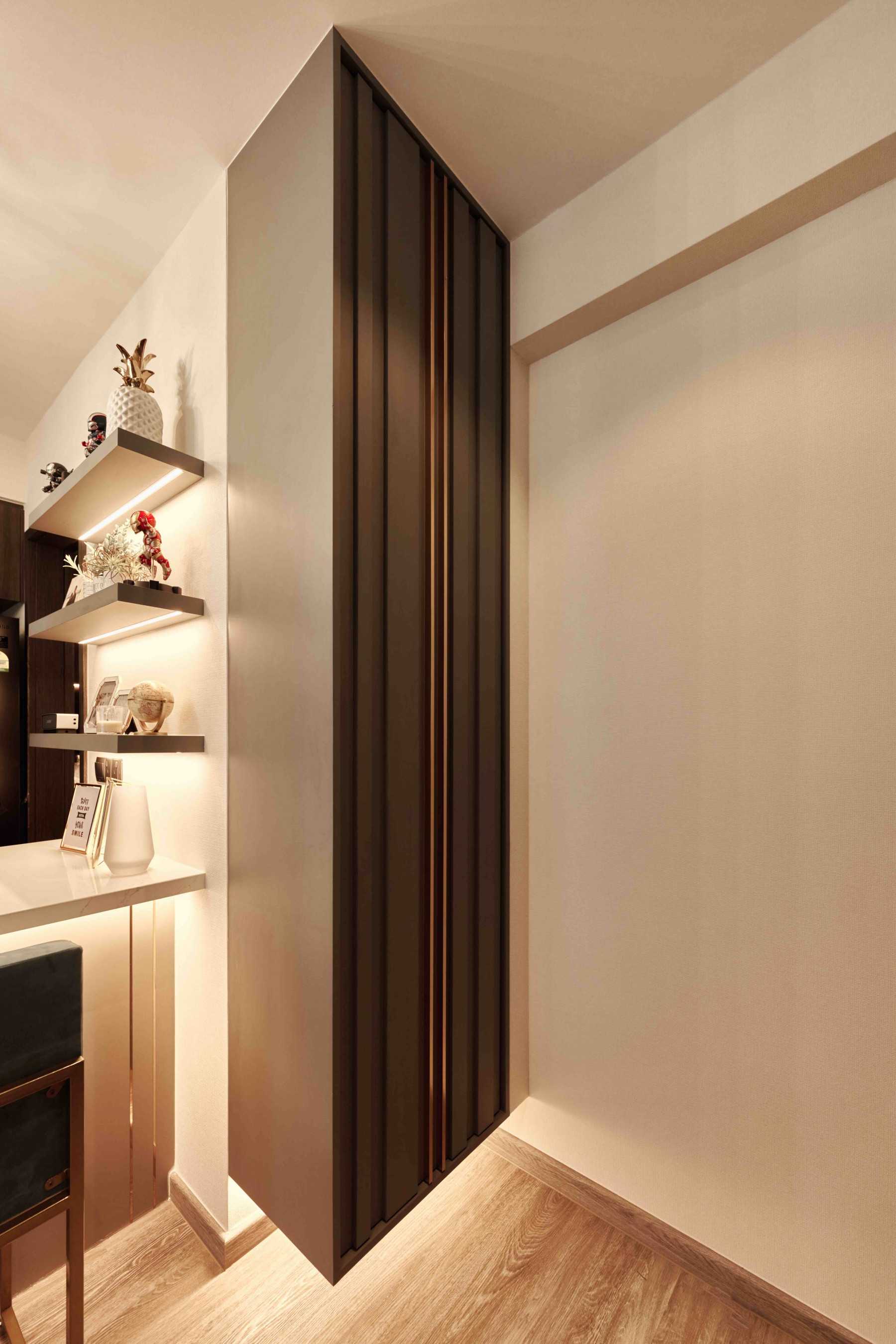 Modern Entryway with Mirror and Console Table