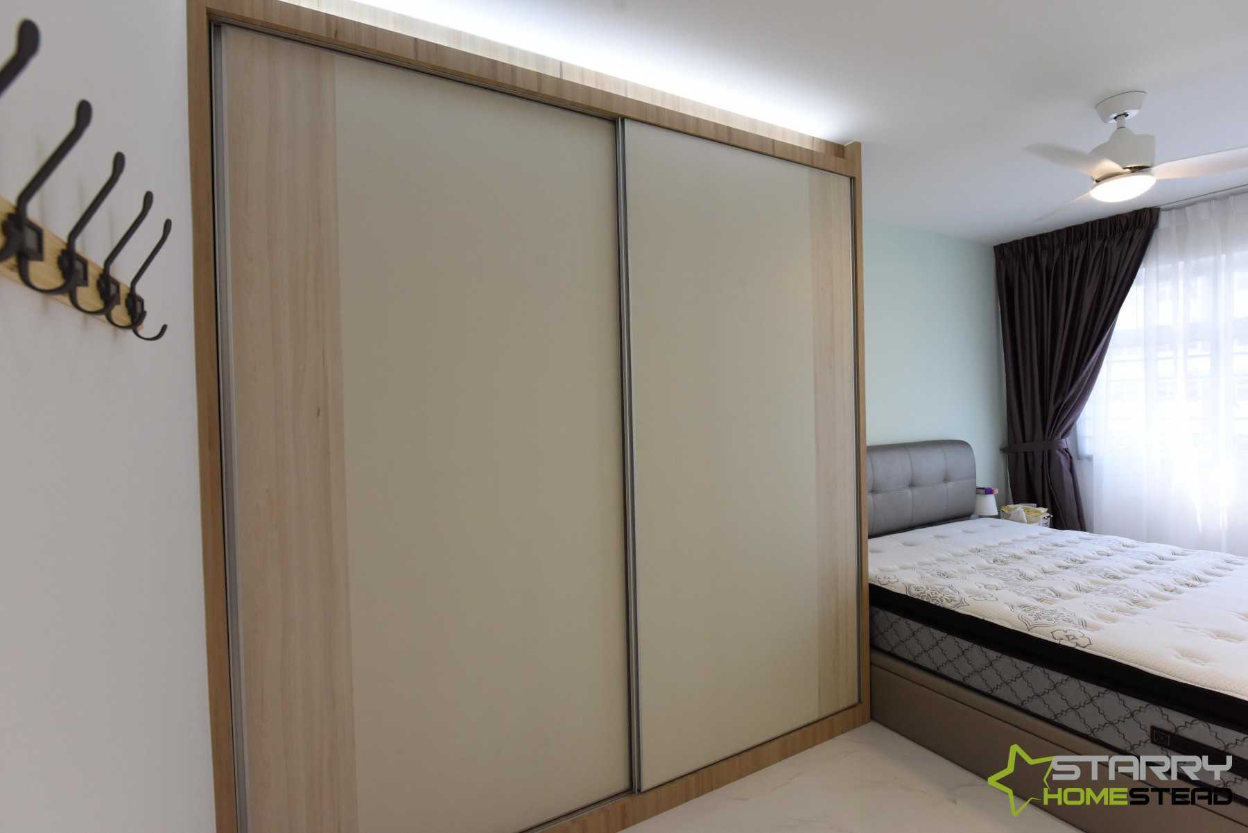 Scandinavian Bedroom with Wardrobe and Sliding Wardrobe