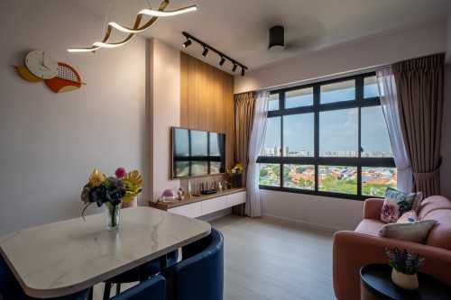 Contemporary Living Room at Alkaff Oasis