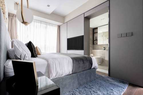 Contemporary Bedroom at Lake Grande