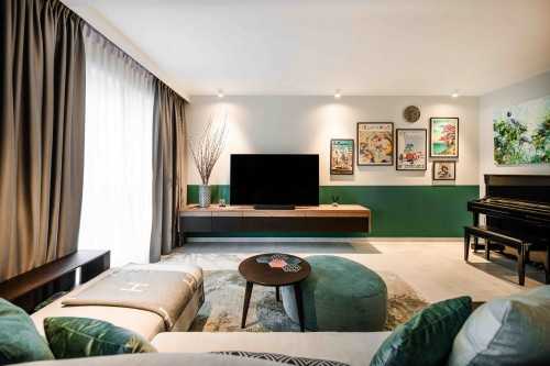 Eclectic Living Room at Alkaff Vista