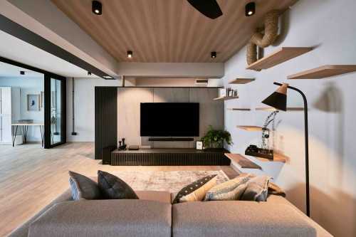 Industrial Living Room at 216 Jurong