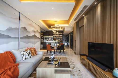 Asian Living Room at One Robin