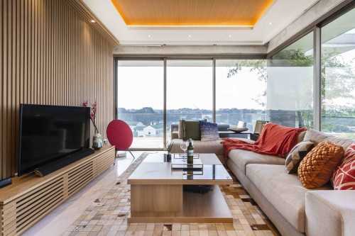 Asian Living Room at One Robin