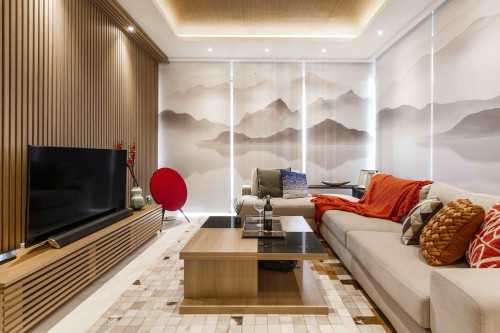 Asian Living Room at One Robin