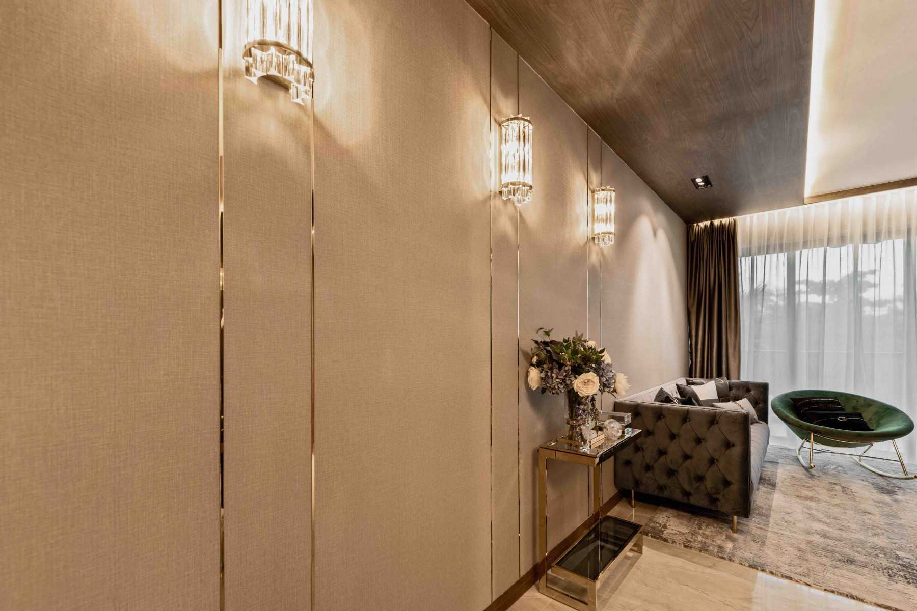 Modern Foyer with Artwork and Console Table